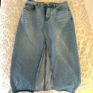 Abercrombie Denim Midi Skirt
